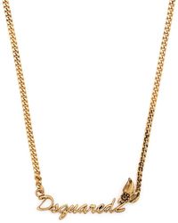DSquared² - Hadwriting-charm Chain Necklace - Lyst