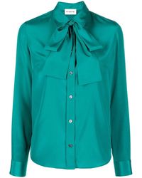 P.A.R.O.S.H. - Pussy-Bow Collar Blouse - Lyst
