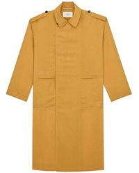 Saint Laurent - Abrigo Con Charreteras En Los Hombros - Lyst