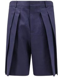 Loewe - Double-Pleat Shorts - Lyst
