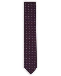 ZEGNA - Geometric-Pattern Silk Tie - Lyst