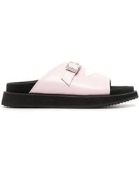 Reike Nen - Buckle-Fastening Leather Sandals - Lyst