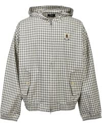 BREATH - Check-Pattern Logo-Patch Jacket - Lyst