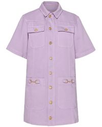 Ulla Johnson - The Painters Button-Up Short-Sleeve Mini Dress - Lyst