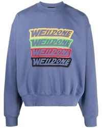 we11done - Logo-print Cotton Sweatshirt - Lyst