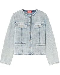 DIESEL - Button-Fastening Denim Jacket - Lyst