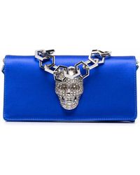 Philipp Plein Iconic Skull-embellished Shoulder Bag - Blue