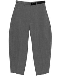 Sacai - Belted Pleated Trousers - Lyst