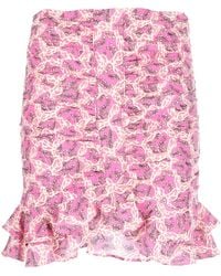 Isabel Marant - Falda midi plisada con estampado abstracto - Lyst