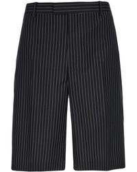 Ferragamo - Striped Tailored Bermuda Shorts - Lyst