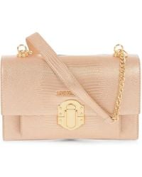 Moschino - Lizard-Effect Love Shoulder Bag - Lyst
