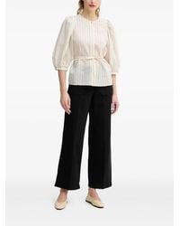 Sessun - Puff-Sleeve Striped Blouse - Lyst