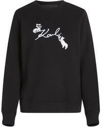 KARL LAGERFELD - Ikon Signature Choupette Sweatshirt - Lyst