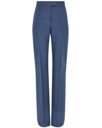 Ferragamo - Pressed-Crease Straight-Leg Trousers - Lyst