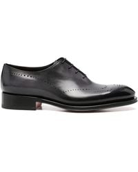 Santoni - Chaussures Oxford En Cuir À Perforations - Lyst