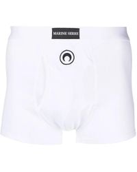 Marine Serre - Gerippte Shorts Mit Logo-Stickerei - Lyst
