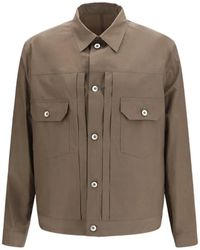Sacai - Buttoned Cotton Shirt Jacket - Lyst