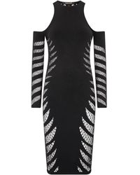Roberto Cavalli - Ripped-Effect Dress - Lyst