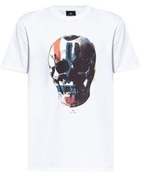 PS by Paul Smith - T-shirt en coton à imprimé tête de mort - Lyst