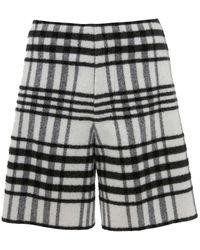 JW Anderson - Tartan-Check Wide-Leg Shorts - Lyst
