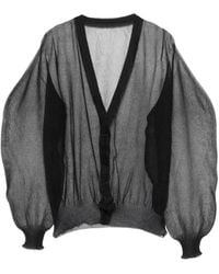 Issey Miyake - Cardigan Con Scollo A V - Lyst