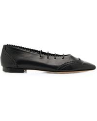 Jimmy Choo - Margot Lace-Up Ballet Flats - Lyst