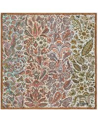 Bimba Y Lola - Bronze Paisley Stripes Scarf - Lyst