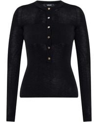 Versace - Button-Embellished Wool Sweater - Lyst