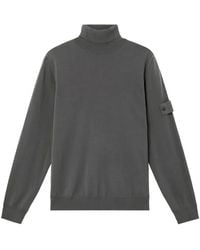 Stone Island - Logo-Patch Roll-Neck Sweater - Lyst