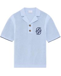 Drole de Monsieur - Button Embroidered Polo Shirt - Lyst