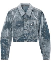 Alexander Wang - Cloud-Print Trucker Jacket - Lyst
