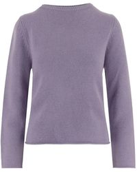 Allude - Crew Neck Long-Sleeve Sweater - Lyst