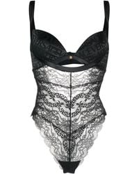 Versace - Allover Barocco-print Bodysuit - Lyst