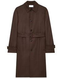 Lardini - Single-Breasted Wool Trench Coat - Lyst