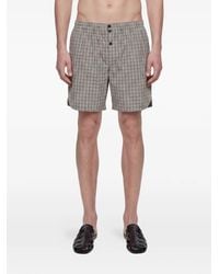 Hed Mayner - Check-Pattern Shorts - Lyst