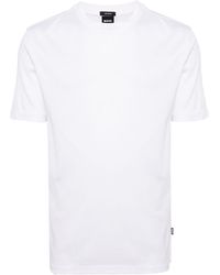 BOSS - Ribbed Cotton T-shirt - Lyst