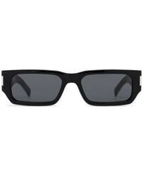 Saint Laurent - Rectangle-Frame Sunglasses - Lyst