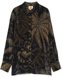 FARM Rio - Palm-Print Button-Up Shirt - Lyst
