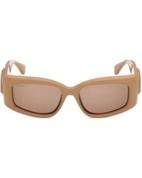 Max Mara Eyewear - Logo-Plaque Rectangle-Frame Sunglasses - Lyst