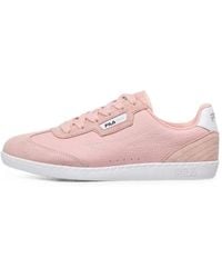 Fila - Pink Leather Low Top Sneakers - Lyst