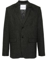 Samsøe & Samsøe - Single-Breasted Pinstripe-Pattern Blazer - Lyst