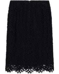 Blumarine - Jupe Crayon À Ornements En Dentelle - Lyst