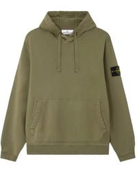 Stone Island - 6100062 Organic Cotton Fleece Hooded Sweatshirt - Lyst