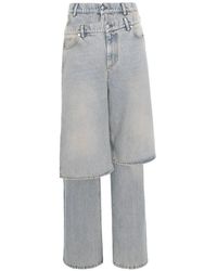 SEEN USERS - Jeans Double Wear Con Design A Strati - Lyst
