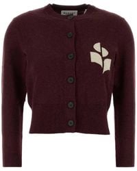 Isabel Marant - Logo-Patch Button-Up Cardigan - Lyst
