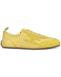 Elisabetta Franchi - Logo-Patch Panelled Sneakers - Lyst