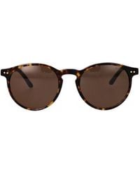 Polo Ralph Lauren - Tortoiseshell-Effect Round-Frame Sunglasses - Lyst