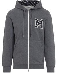 Moncler - Monogram Cotton Zip-Up Hoodie - Lyst