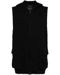 Yohji Yamamoto - Hooded Zip-up Cotton Vest - Lyst