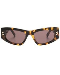 Stella McCartney - Tortoiseshell-effect Rectangle-frame Sunglasses - Lyst